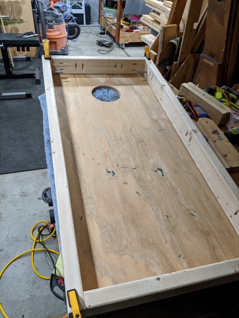 Assembled Cornhole Board Frame
